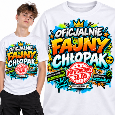 KOSZULKA DZIEŃ CHŁOPAKA oficjalnie fajny chłopak